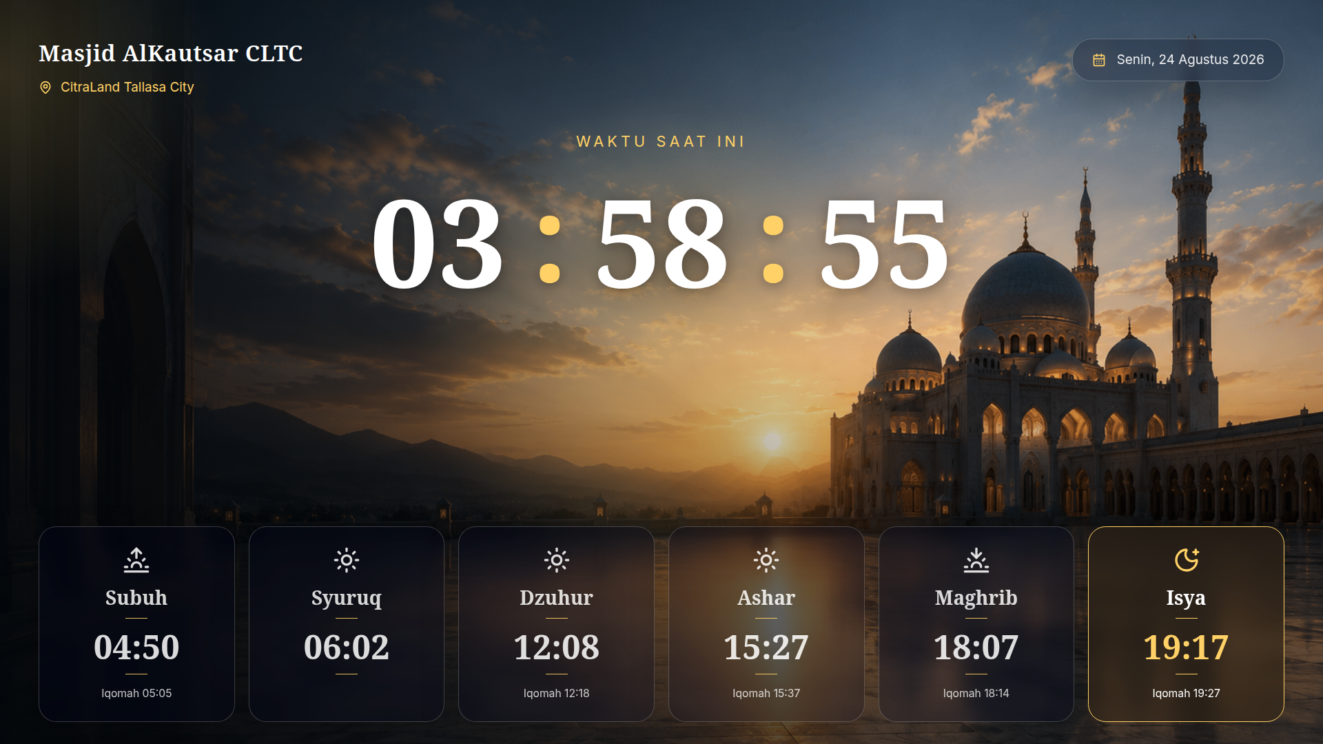 Tema display Abajid Prayer Focus